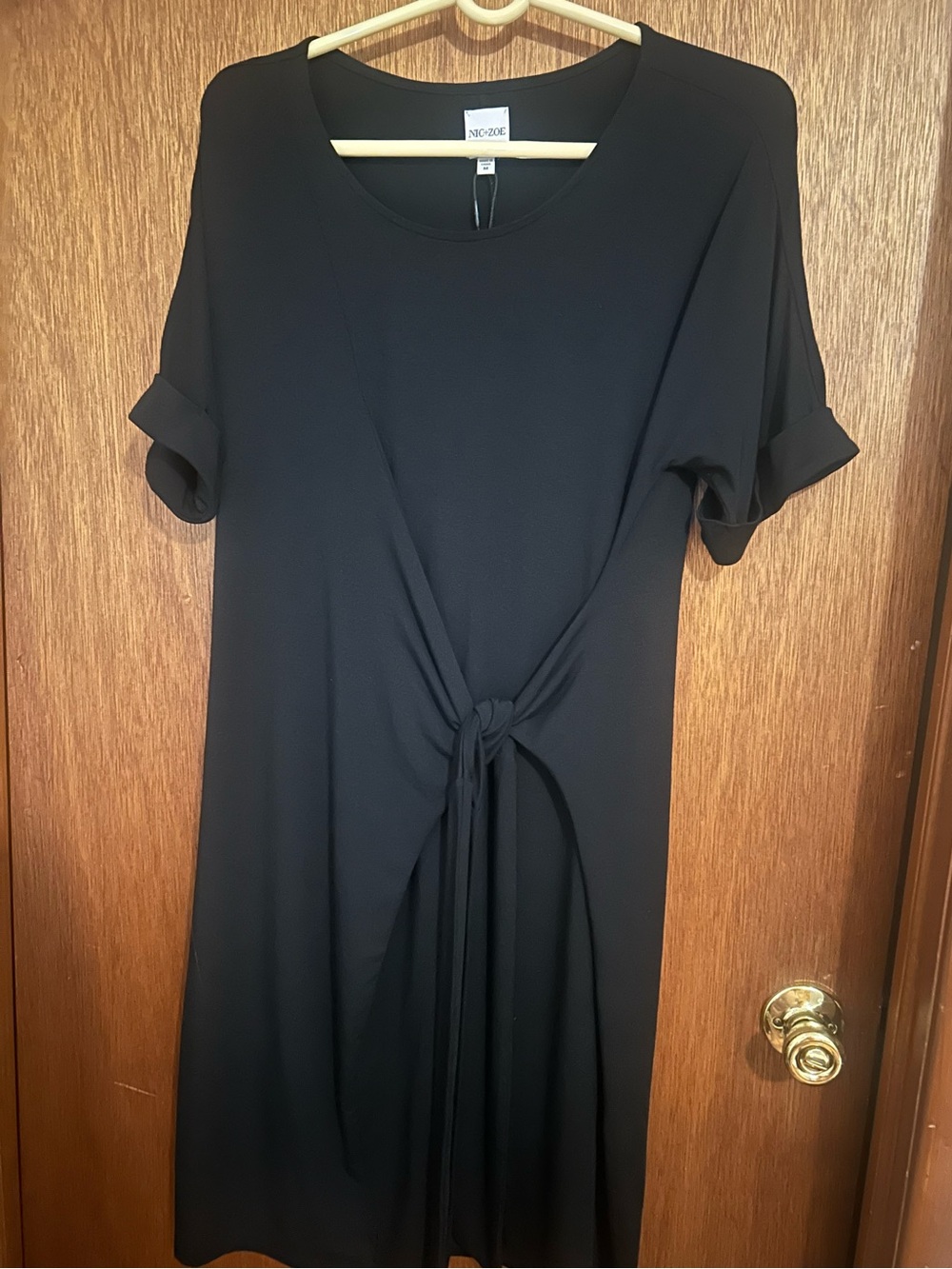 NWT Nic and Zoe black jersey dress, size M